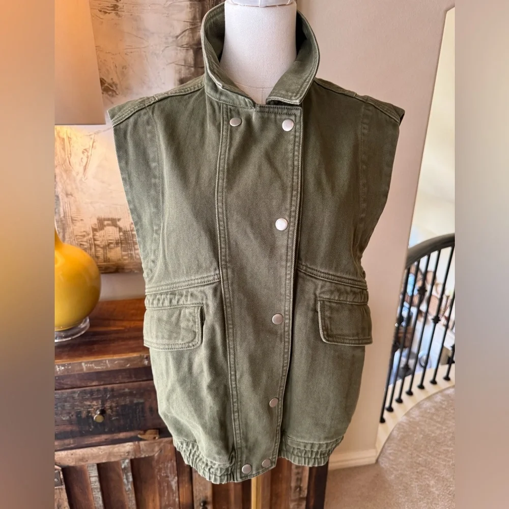 Miou Muse Green Utility Vest Size S/M - Picture 5 of 12